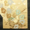 袋帯 六通柄 良品 フォーマル用 正絹 花柄 金糸 帯 入学式 卒業式 ベージュ_画像13