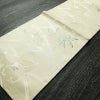 名古屋帯 六通柄 正絹 花柄 名古屋仕立て 箔 銀糸 帯 クリーム_画像7