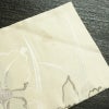 名古屋帯 六通柄 正絹 花柄 名古屋仕立て 箔 銀糸 帯 クリーム_画像18