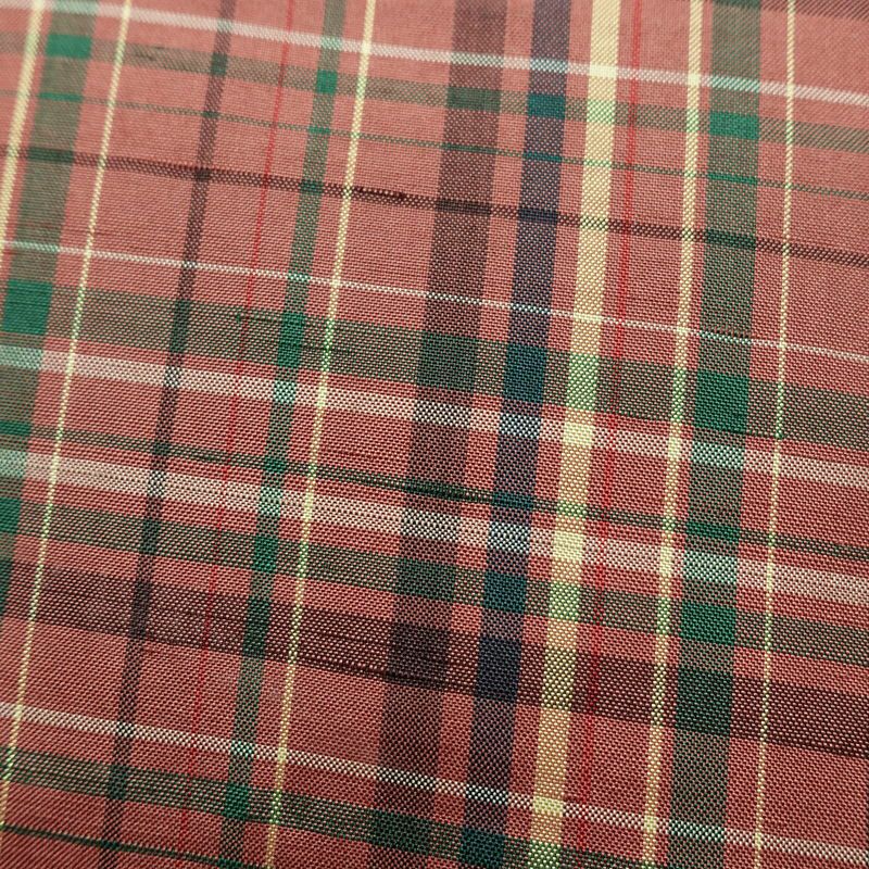 名古屋帯 全通柄 正絹 チェック・格子柄 名古屋仕立て 帯 紬地 ピンク_画像3