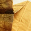 名古屋帯 六通柄 良品 正絹 縞柄・線柄 名古屋仕立て 箔 帯 黄・黄土色_画像19