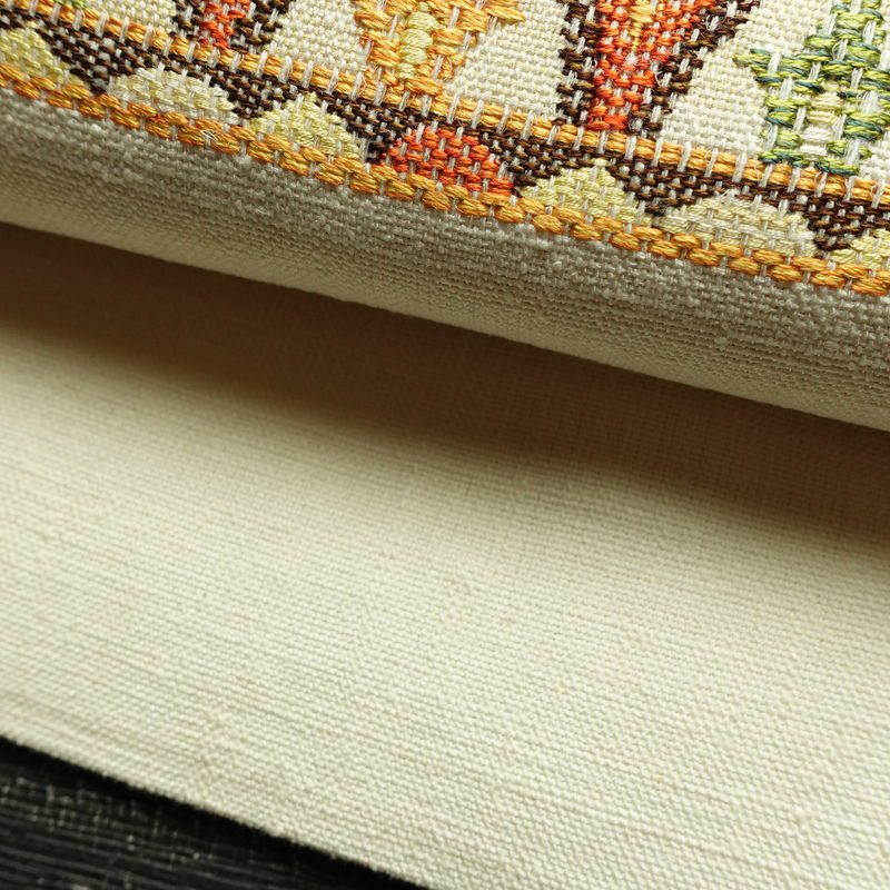 名古屋帯 太鼓柄 良品 正絹 幾何学柄・抽象柄 松葉仕立て 帯 紬地 白_画像7