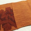 名古屋帯 六通柄 良品 正絹 木の葉・植物柄 松葉仕立て 帯 紬地 橙_画像17