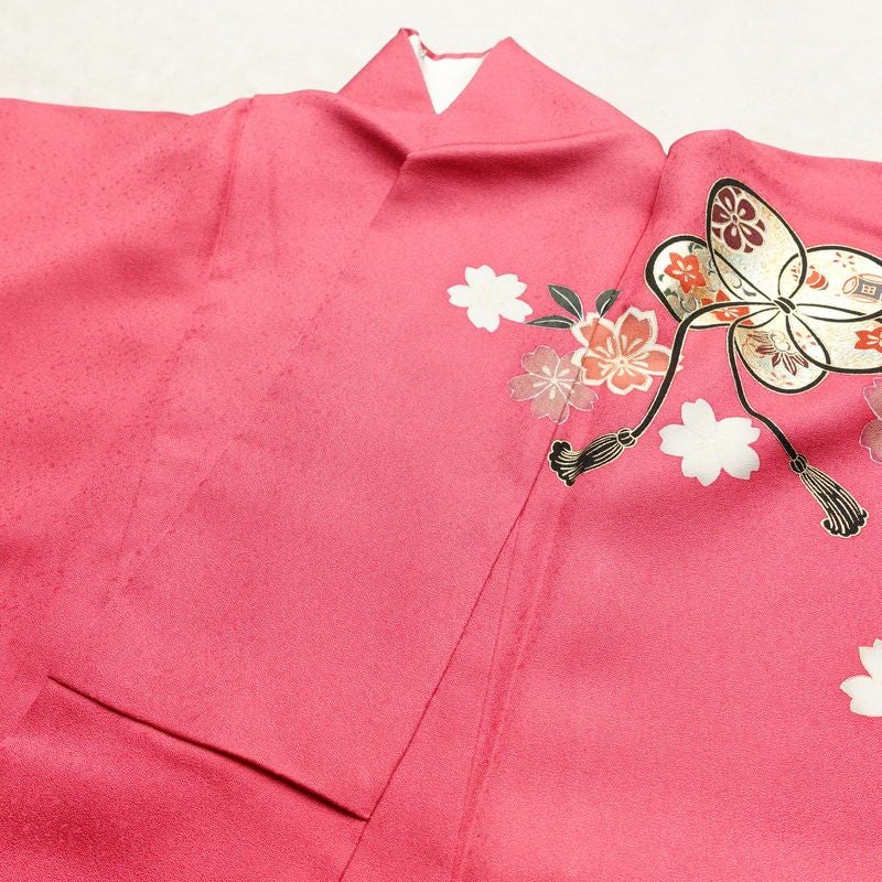 振袖 良品 ふき綿仕立て 金駒刺繍 正絹 古典柄 袷仕立て 身丈163.5cm 裄丈70.5cm 箔 金彩 着物 成人式 二十歳 ピンク_画像15