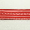 名古屋帯 全通柄 正絹 献上柄 縞柄・線柄 通し仕立て 帯 赤・朱_画像14