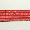 名古屋帯 全通柄 正絹 献上柄 縞柄・線柄 通し仕立て 帯 赤・朱_画像15