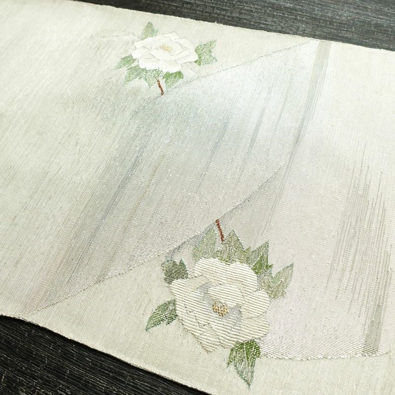 袋帯 太鼓柄 良品 フォーマル用 正絹 花柄 金糸 銀糸 帯 白_画像17