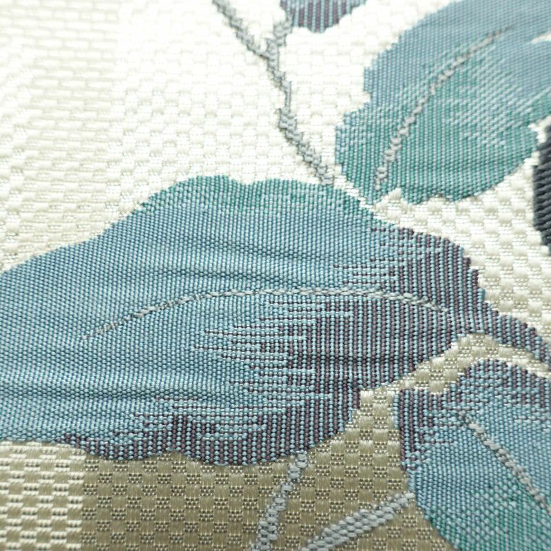 袋帯 大内つづれ 六通柄 フォーマル用 正絹 花柄 帯 卒業式 白_画像4