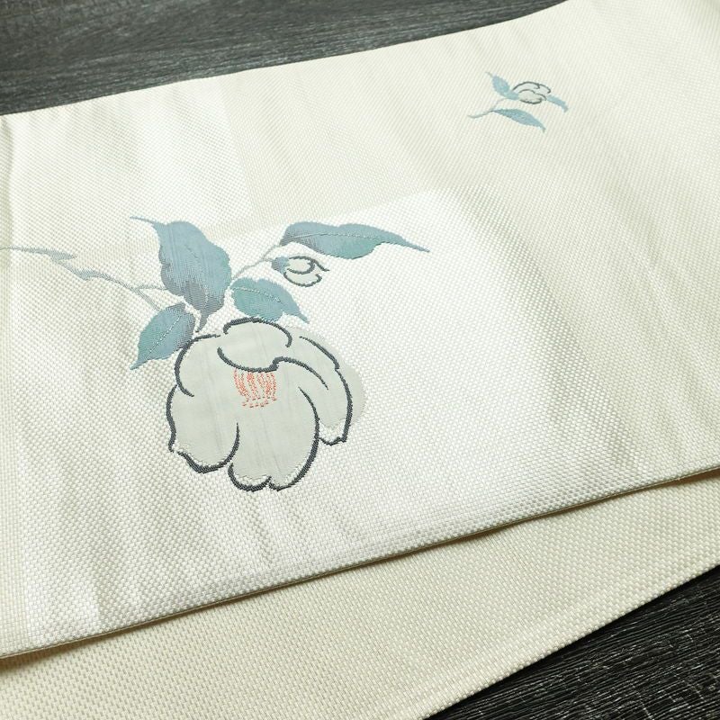 袋帯 大内つづれ 六通柄 フォーマル用 正絹 花柄 帯 卒業式 白_画像10