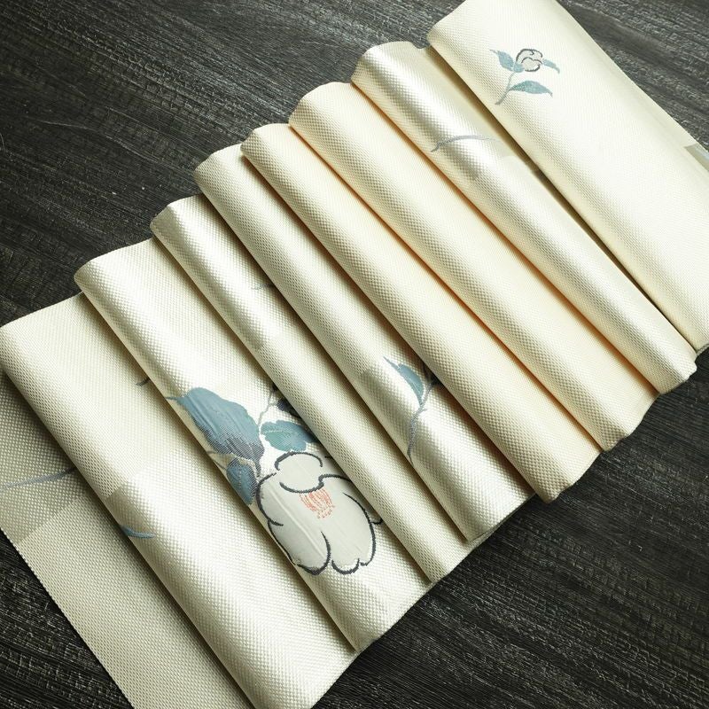 袋帯 大内つづれ 六通柄 フォーマル用 正絹 花柄 帯 卒業式 白_画像20
