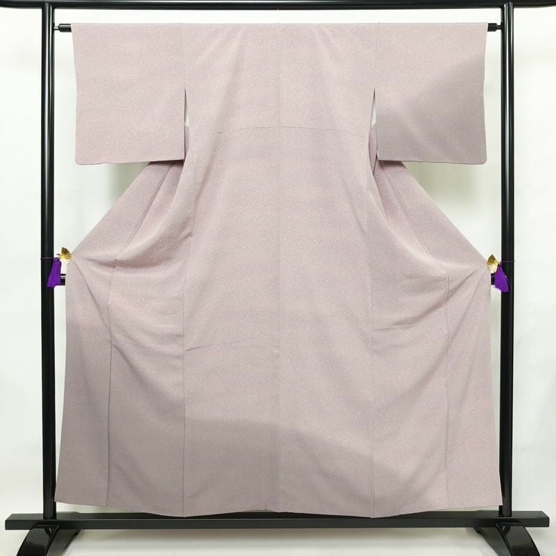 付け下げ 良品 縮緬 正絹 その他の柄 袷仕立て 身丈155cm 裄丈63cm 共八掛 フォーマル 着物 入学式 卒業式 ぼかし 紫・藤色_画像1