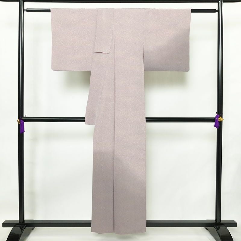 付け下げ 良品 縮緬 正絹 その他の柄 袷仕立て 身丈155cm 裄丈63cm 共八掛 フォーマル 着物 入学式 卒業式 ぼかし 紫・藤色_画像2