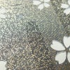 小紋 良品 しつけ糸付き 正絹 花柄 袷仕立て 身丈157.5cm 裄丈65cm 箔 金彩 着物 グレー_画像12