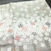 小紋 良品 しつけ糸付き 正絹 花柄 袷仕立て 身丈157.5cm 裄丈65cm 箔 金彩 着物 グレー_画像13