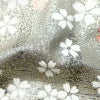 小紋 良品 しつけ糸付き 正絹 花柄 袷仕立て 身丈157.5cm 裄丈65cm 箔 金彩 着物 グレー_画像21
