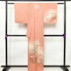訪問着 美品 しつけ糸付き 一つ紋付き 正絹 古典柄 袷仕立て 身丈160cm 裄丈65.5cm 箔 金彩 フォーマル 着物 入学式 卒業式 結婚式 ピンク_画像2