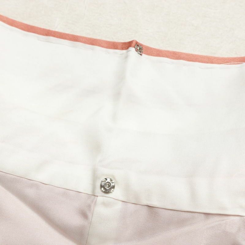 訪問着 美品 しつけ糸付き 一つ紋付き 正絹 古典柄 袷仕立て 身丈160cm 裄丈65.5cm 箔 金彩 フォーマル 着物 入学式 卒業式 結婚式 ピンク_画像20