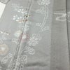 訪問着 美品 しつけ糸付き 絞り 一つ紋付き 正絹 花柄 袷仕立て 身丈159.5cm 裄丈65cm 刺繍 フォーマル 着物 入学式 卒業式 結婚式 グレー_画像5