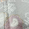 訪問着 美品 しつけ糸付き 絞り 一つ紋付き 正絹 花柄 袷仕立て 身丈159.5cm 裄丈65cm 刺繍 フォーマル 着物 入学式 卒業式 結婚式 グレー_画像10
