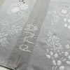 訪問着 美品 しつけ糸付き 絞り 一つ紋付き 正絹 花柄 袷仕立て 身丈159.5cm 裄丈65cm 刺繍 フォーマル 着物 入学式 卒業式 結婚式 グレー_画像13