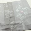 訪問着 美品 しつけ糸付き 絞り 一つ紋付き 正絹 花柄 袷仕立て 身丈159.5cm 裄丈65cm 刺繍 フォーマル 着物 入学式 卒業式 結婚式 グレー_画像15