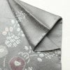 訪問着 美品 しつけ糸付き 絞り 一つ紋付き 正絹 花柄 袷仕立て 身丈159.5cm 裄丈65cm 刺繍 フォーマル 着物 入学式 卒業式 結婚式 グレー_画像16
