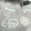 訪問着 美品 しつけ糸付き 絞り 一つ紋付き 正絹 花柄 袷仕立て 身丈159.5cm 裄丈65cm 刺繍 フォーマル 着物 入学式 卒業式 結婚式 グレー_画像19