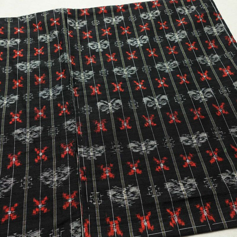 紬 しつけ糸付き 正絹 縞柄・線柄 袷仕立て 身丈166cm 裄丈66.5cm 着物 黒_画像12