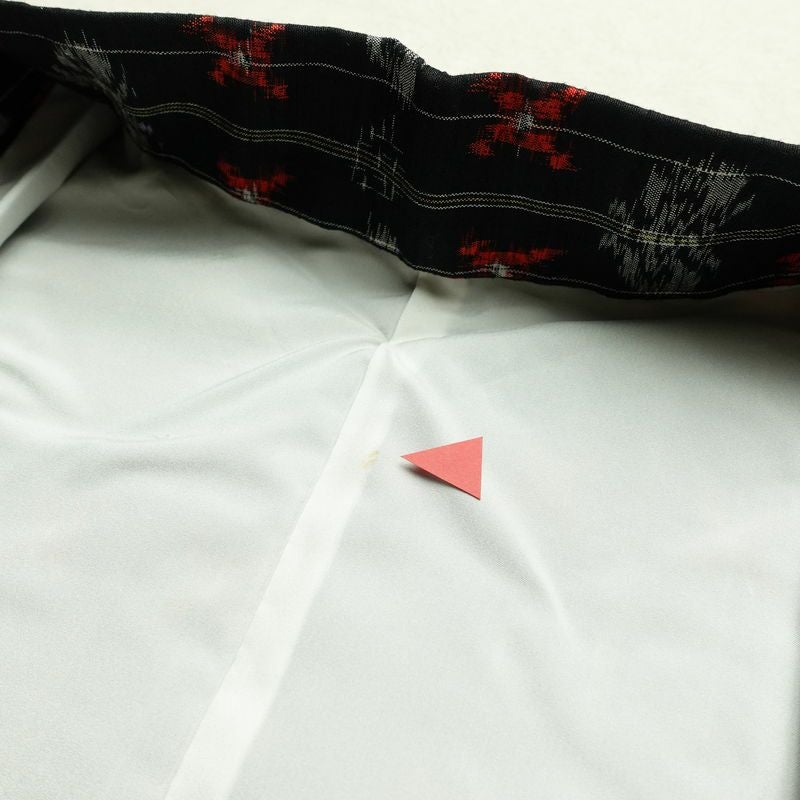 紬 しつけ糸付き 正絹 縞柄・線柄 袷仕立て 身丈166cm 裄丈66.5cm 着物 黒_画像19