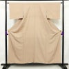小紋 良品 しつけ糸付き 総柄 正絹 その他の柄 袷仕立て 身丈154.5cm 裄丈63.5cm 柄八掛 着物 ベージュ_画像1