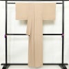 小紋 良品 しつけ糸付き 総柄 正絹 その他の柄 袷仕立て 身丈154.5cm 裄丈63.5cm 柄八掛 着物 ベージュ_画像2