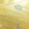 名古屋帯 六通柄 正絹 木の葉・植物柄 名古屋仕立て 箔 帯 黄・黄土色_画像6