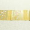 名古屋帯 六通柄 正絹 木の葉・植物柄 名古屋仕立て 箔 帯 黄・黄土色_画像14