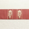 名古屋帯 太鼓柄 正絹 花柄 名古屋仕立て くすみピンク 帯 ピンク_画像12