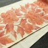 名古屋帯 六通柄 良品 正絹 花柄 通し仕立て 帯 紬地 クリーム_画像11