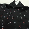 小紋 付下小紋 良品 しつけ糸付き 正絹 花柄 袷仕立て 身丈161cm 裄丈63cm 着物 黒_画像14