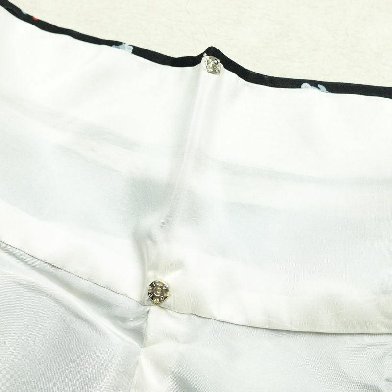 小紋 付下小紋 良品 しつけ糸付き 正絹 花柄 袷仕立て 身丈161cm 裄丈63cm 着物 黒_画像20