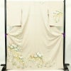 訪問着 しつけ糸付き 一つ紋付き 正絹 花柄 袷仕立て 身丈168.5cm 裄丈66.5cm 箔 フォーマル 着物 入学式 卒業式 結婚式 ピンク_画像1