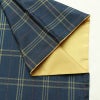 紬 良品 正絹 チェック・格子柄 袷仕立て 身丈159cm 裄丈66cm 着物 青・紺_画像13