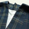 紬 良品 正絹 チェック・格子柄 袷仕立て 身丈159cm 裄丈66cm 着物 青・紺_画像16