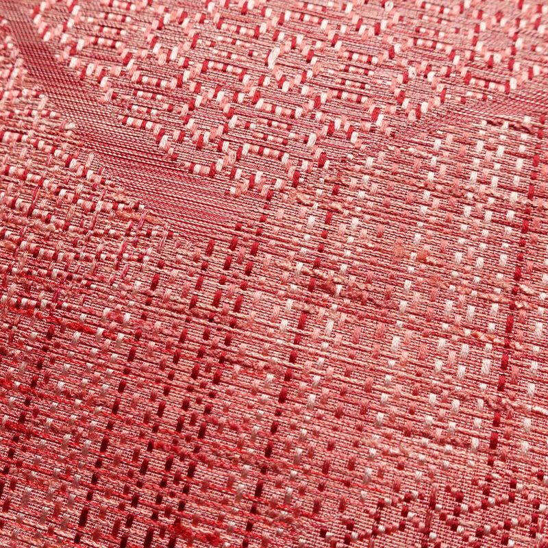 名古屋帯 六通柄 良品 正絹 幾何学柄・抽象柄 名古屋仕立て 帯 ピンク_画像3