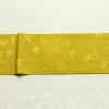 名古屋帯 太鼓柄 良品 正絹 木の葉・植物柄 名古屋仕立て 箔 金彩 イチョウ 帯 黄・黄土色_画像13