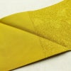 名古屋帯 太鼓柄 良品 正絹 木の葉・植物柄 名古屋仕立て 箔 金彩 イチョウ 帯 黄・黄土色_画像14