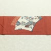名古屋帯 太鼓柄 正絹 古典柄 名古屋仕立て 刺繍 帯 紬地 扇子 ピンク_画像16