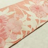 名古屋帯 六通柄 正絹 花柄 名古屋仕立て 帯 紬地 サーモンピンク ピンク_画像10