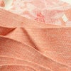 名古屋帯 六通柄 正絹 花柄 名古屋仕立て 帯 紬地 サーモンピンク ピンク_画像17