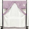 付け下げ 良品 しつけ糸付き 正絹 花柄 袷仕立て 身丈169cm 裄丈70.5cm 箔 フォーマル 着物 入学式 卒業式 結婚式 紫・藤色_画像3