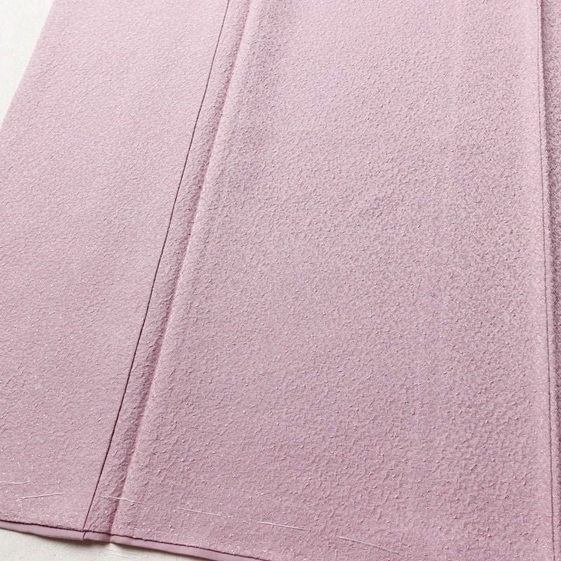 色無地 良品 しつけ糸付き 一つ紋付き 正絹 無地 袷仕立て 身丈155.5cm 裄丈66cm フォーマル 着物 入学式 卒業式 お茶会 ピンク_画像4