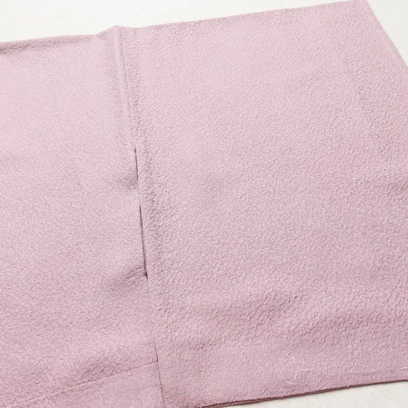 色無地 良品 しつけ糸付き 一つ紋付き 正絹 無地 袷仕立て 身丈155.5cm 裄丈66cm フォーマル 着物 入学式 卒業式 お茶会 ピンク_画像14