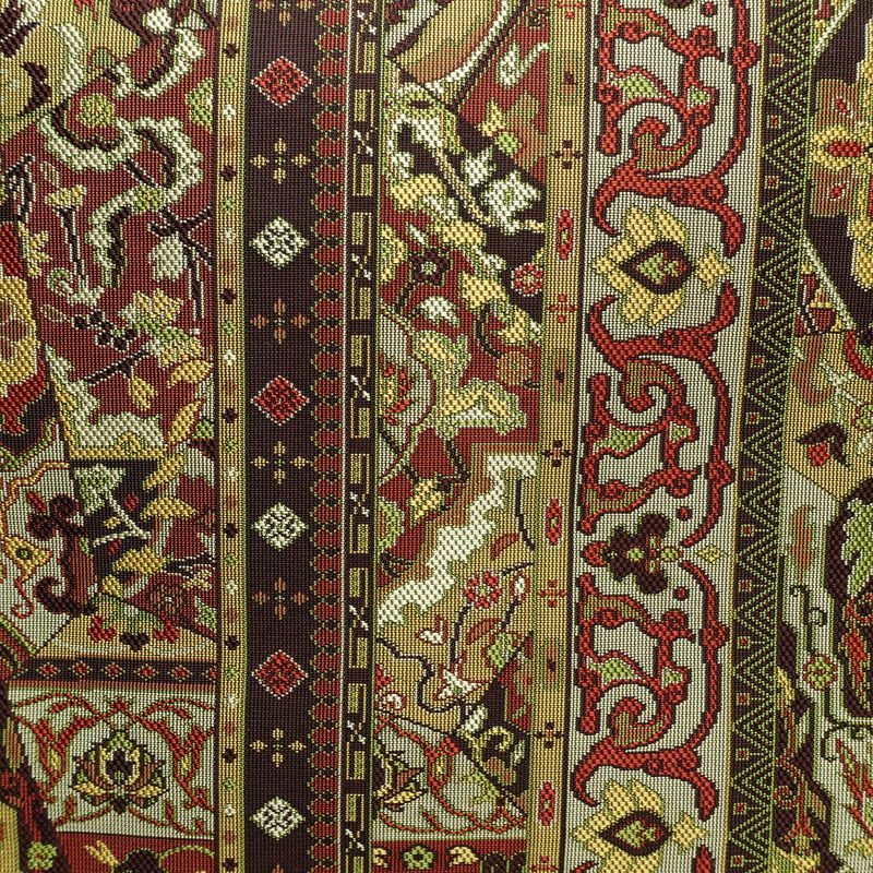 名古屋帯 六通柄 正絹 幾何学柄・抽象柄 松葉仕立て 帯 多色使い_画像2